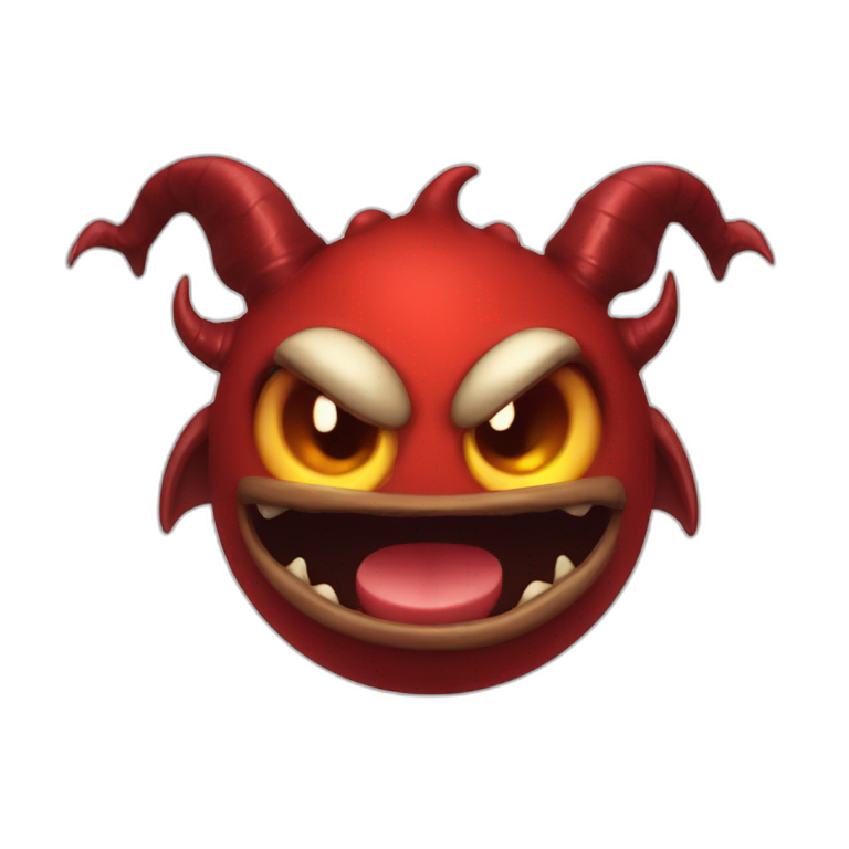 Angel with devil horns holding up halo | AI Emoji Generator