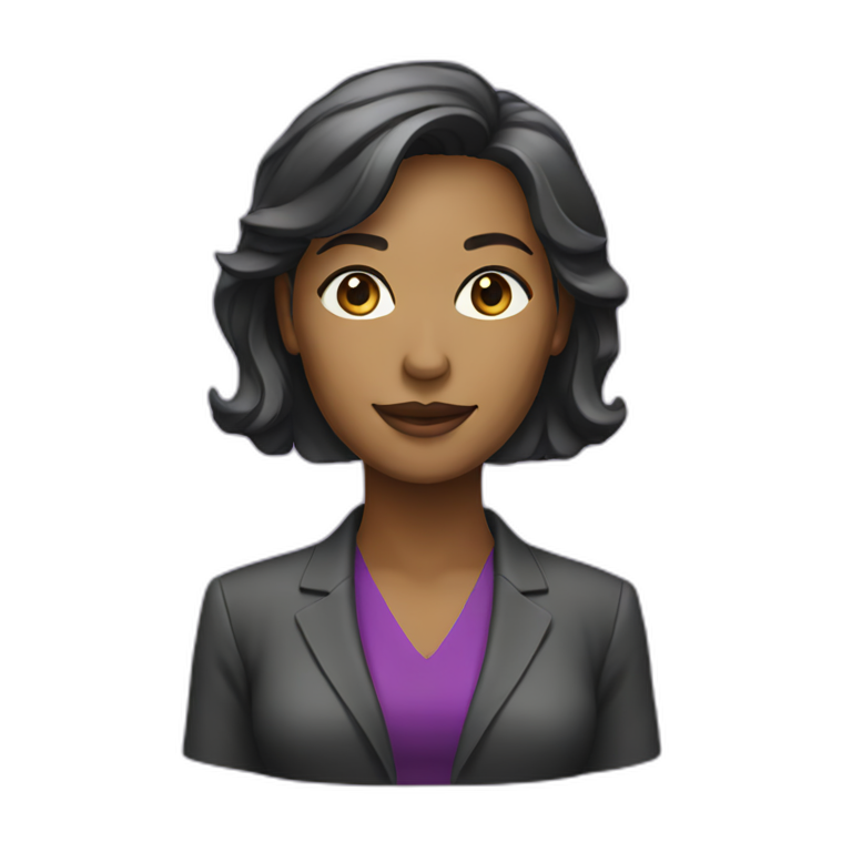 business woman purple icon | AI Emoji Generator