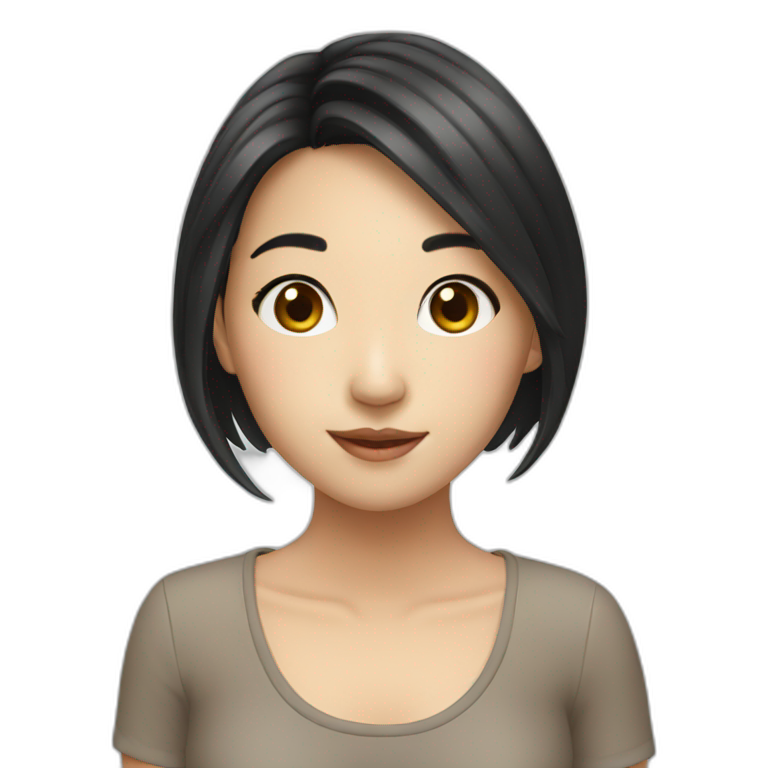 pretty asian woman eating banana | AI Emoji Generator