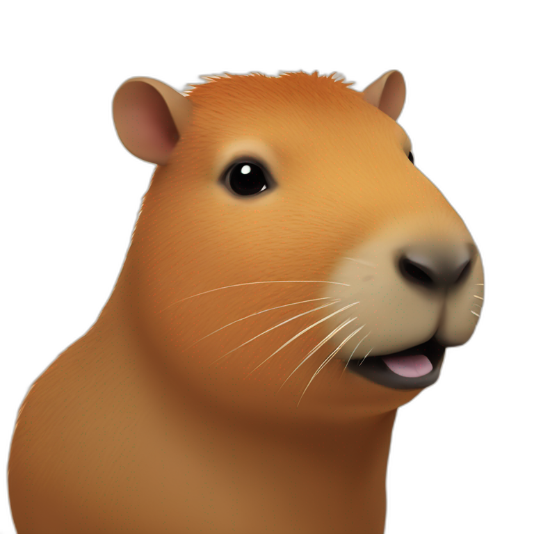 Capybara with orange on top of head | AI Emoji Generator