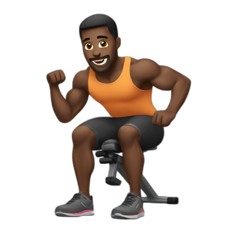 Working out like goku | AI Emoji Generator