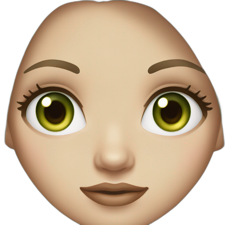 White Girl With Long Blond Hair And Green Eyes Wearing Formal White Shirt Ai Emoji Generator 