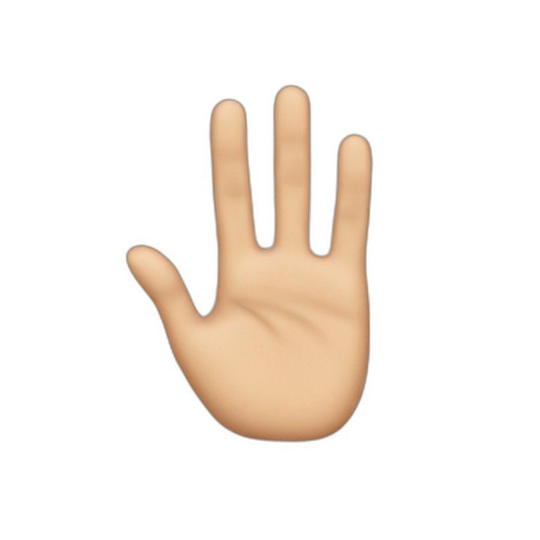 hand with two finger in the middle | AI Emoji Generator