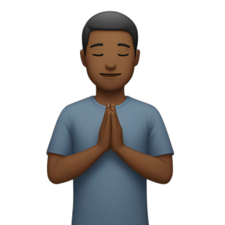 man praying | AI Emoji Generator