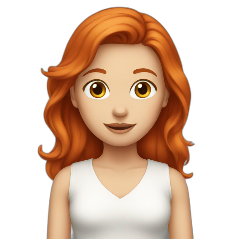 Victorian redhead long hair | AI Emoji Generator