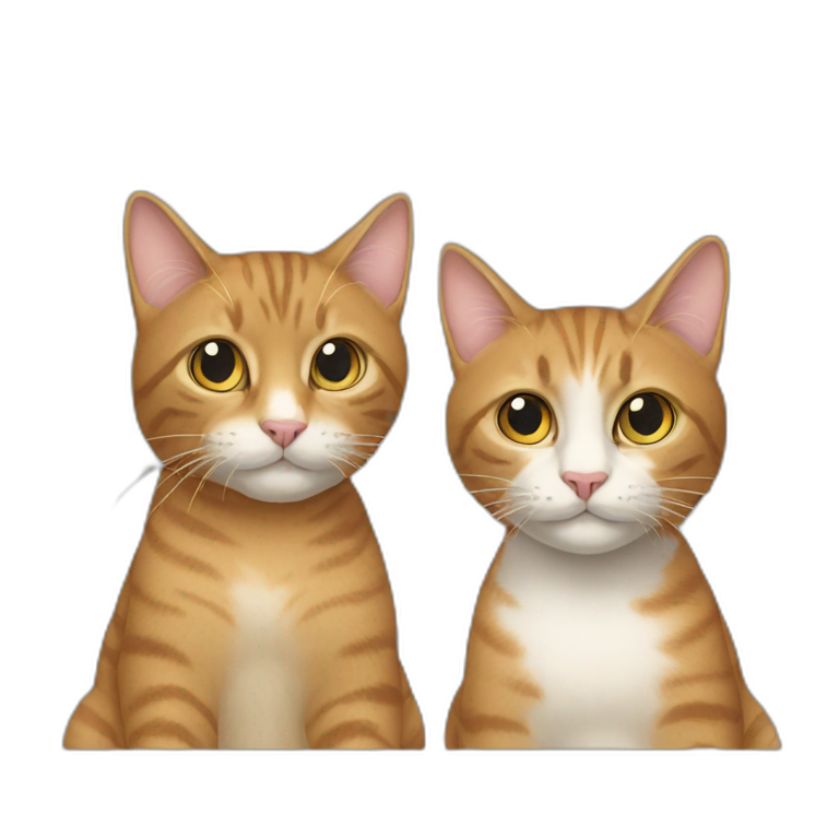 Two cats kissing | AI Emoji Generator