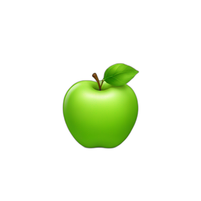 green apple holding laptop | AI Emoji Generator