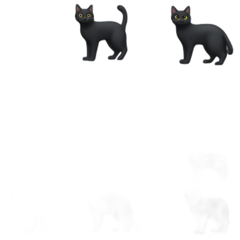 Tailless Black Cat Body Ai Emoji Generator 7509