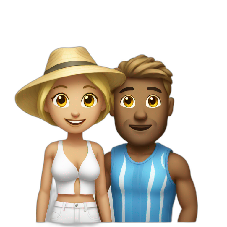 boy enjoying beach on vacation | AI Emoji Generator