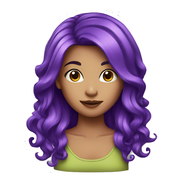 Purple emoji hair | AI Emoji Generator