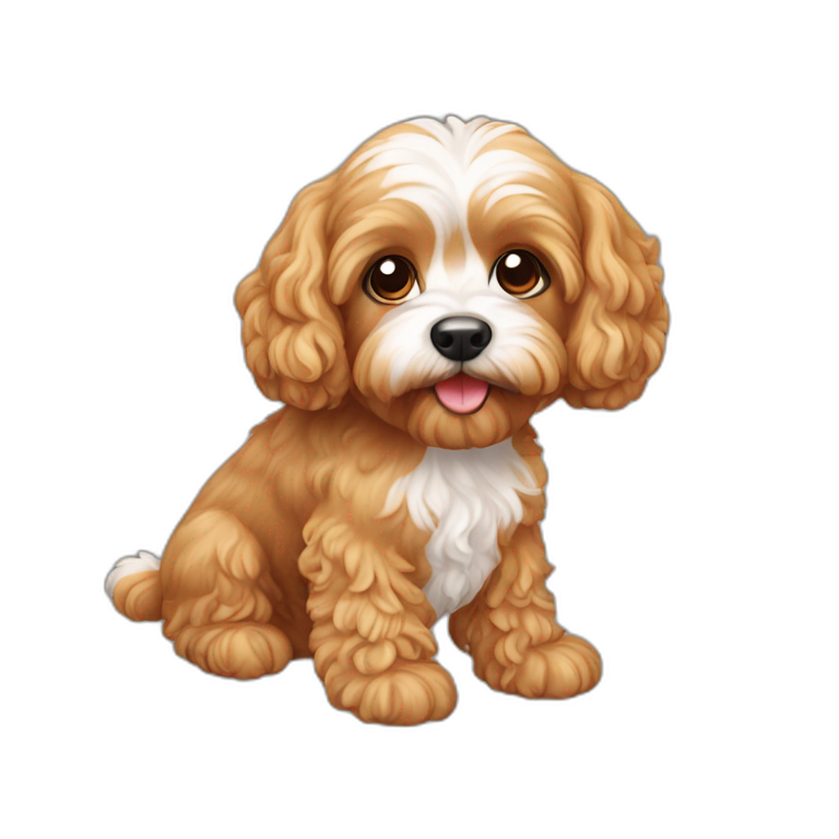 Blonde cavapoo | AI Emoji Generator