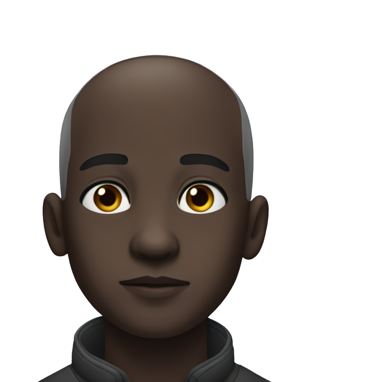 serious look from boy | AI Emoji Generator