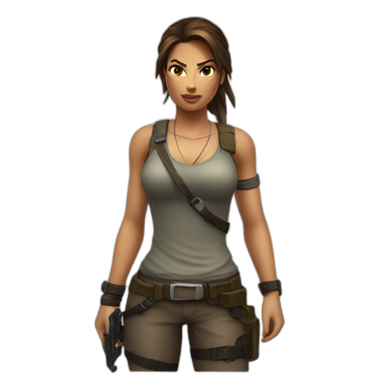 Lara Croft | AI Emoji Generator