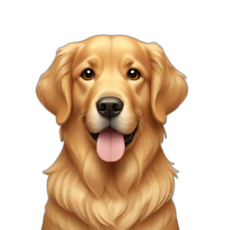 Golden retriever eating chicken | AI Emoji Generator