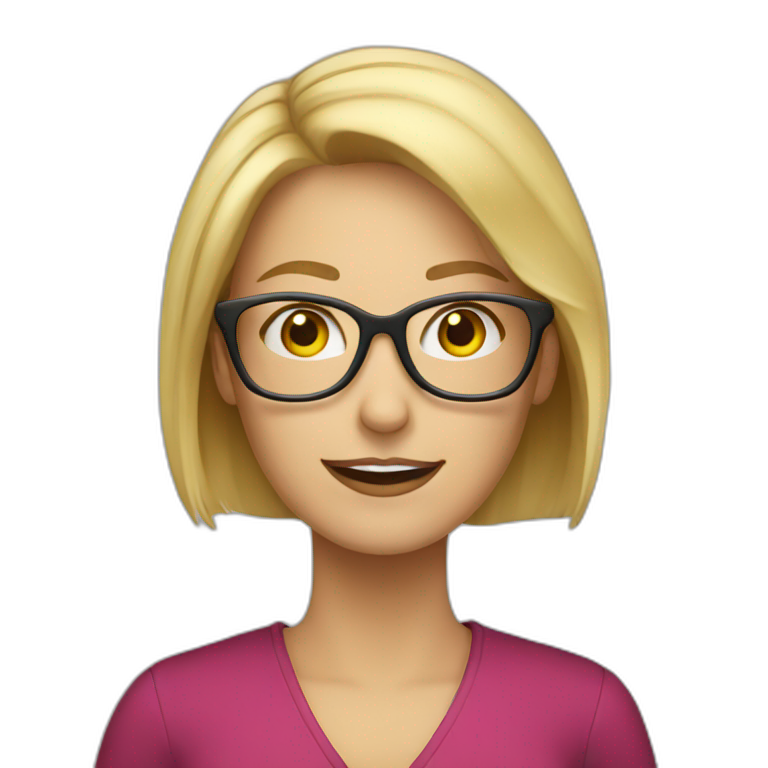 teacher with glasses young man | AI Emoji Generator