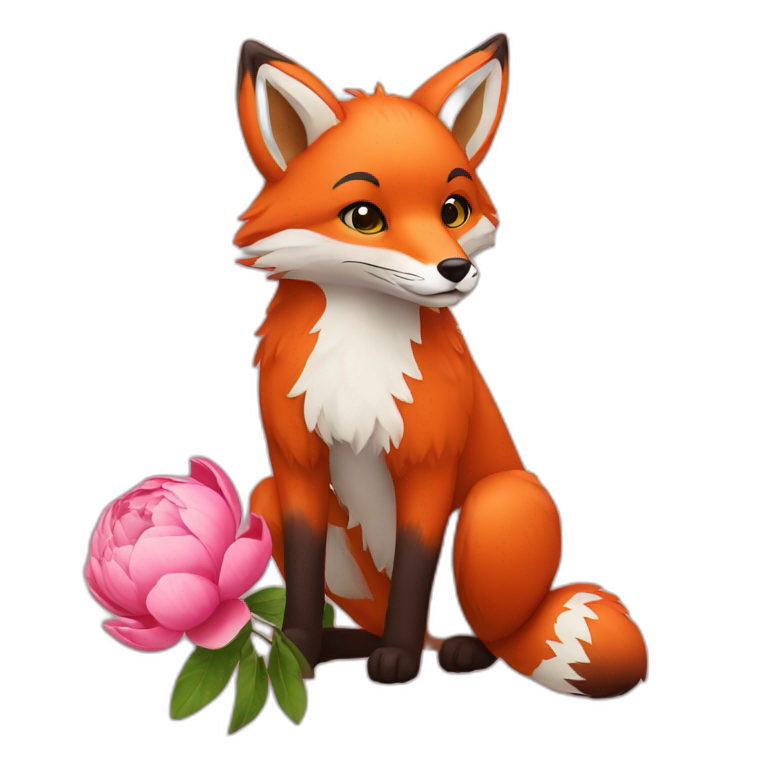 one red fox one black fox one brown fox with red eyes | AI Emoji Generator