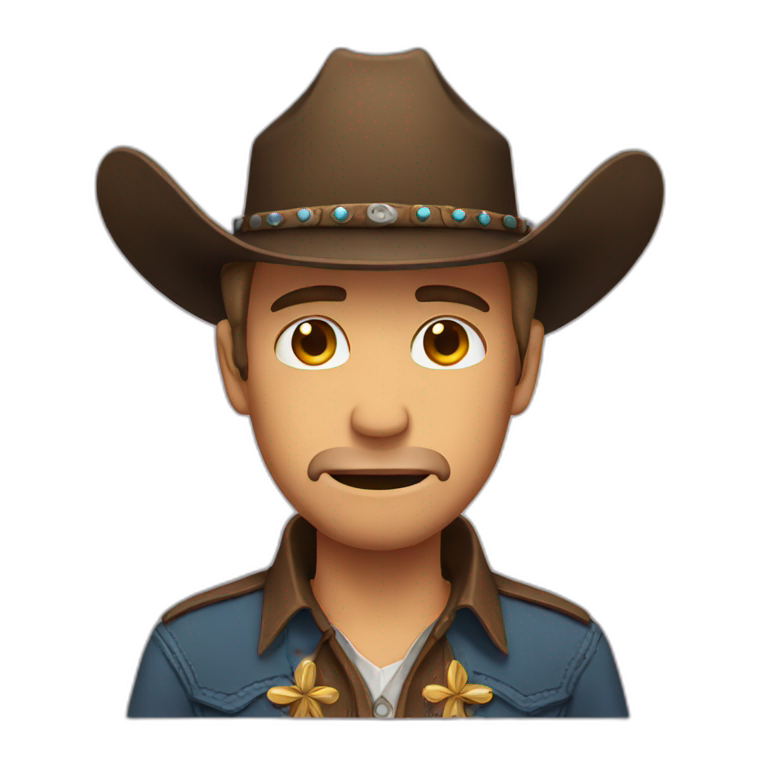 Crying-cowboy | AI Emoji Generator