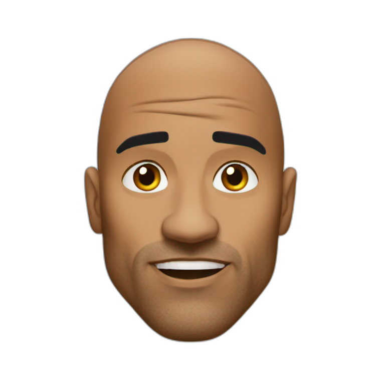 the rock sourcil | AI Emoji Generator