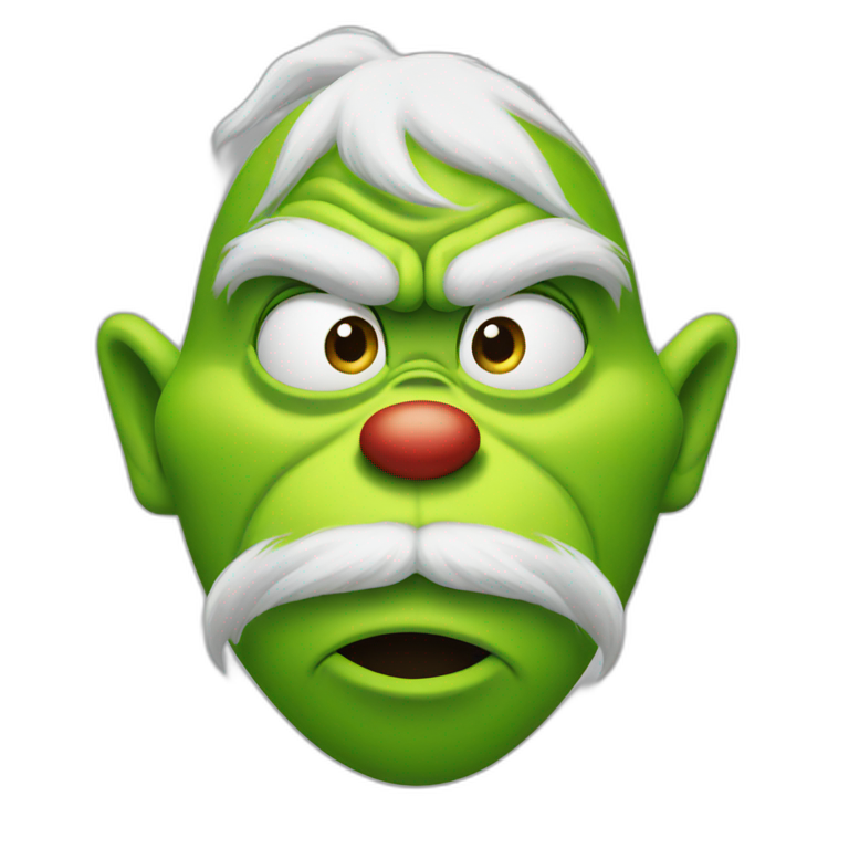 Grinch face mug | AI Emoji Generator