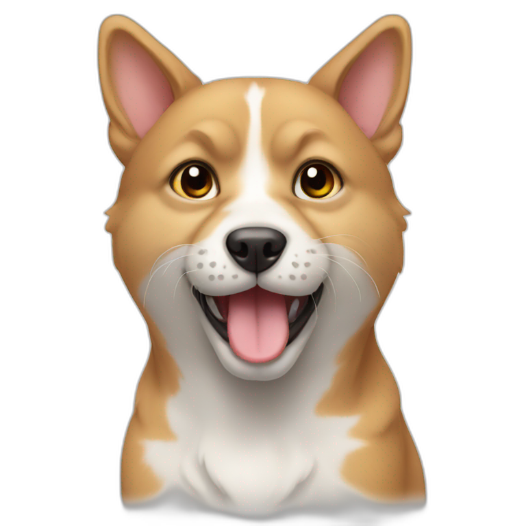 Dog-man hybrid sipping wine | AI Emoji Generator