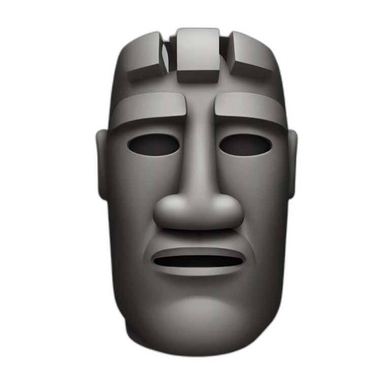 moai wearing sunglasses | AI Emoji Generator