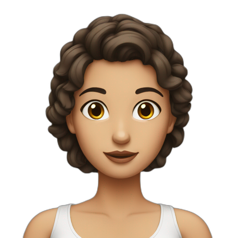 a curvy girl winking | AI Emoji Generator