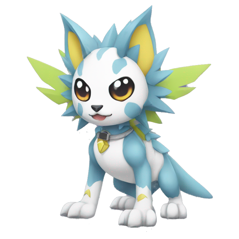 kawaii cool edgy Digimon-Fakemon-animal full body | AI Emoji Generator