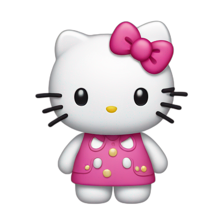 hello kitty with red hair toy | AI Emoji Generator