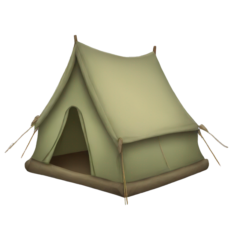 Camp tent with fireplace | AI Emoji Generator