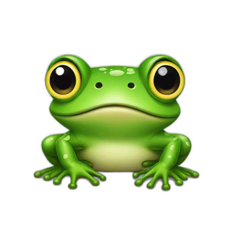 Adorable Baby Frog Clipart on White Background AI Generated