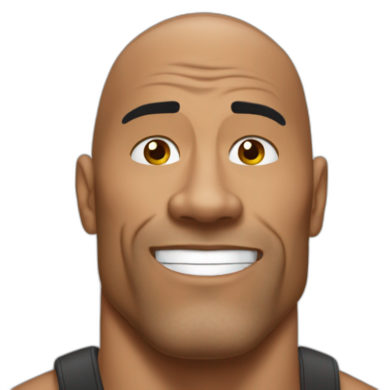 the rock sourcil | AI Emoji Generator