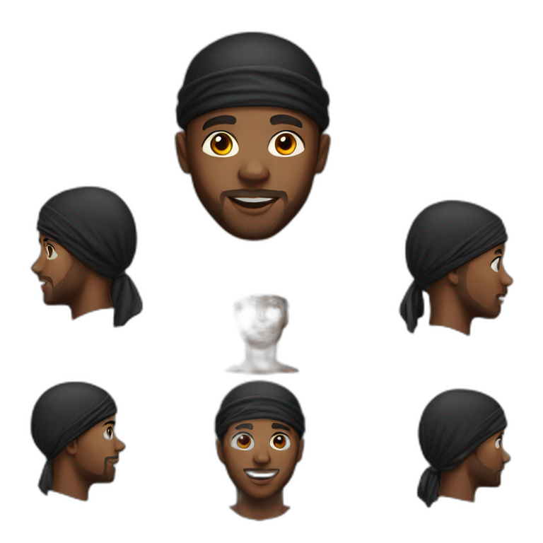 Man with durag | AI Emoji Generator