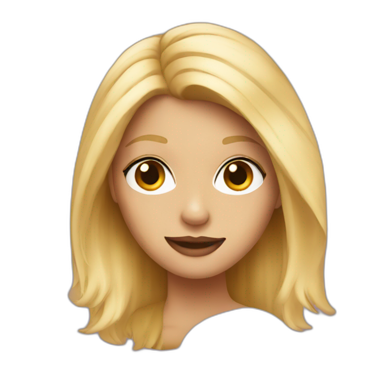 blondie with piercing eyes | AI Emoji Generator