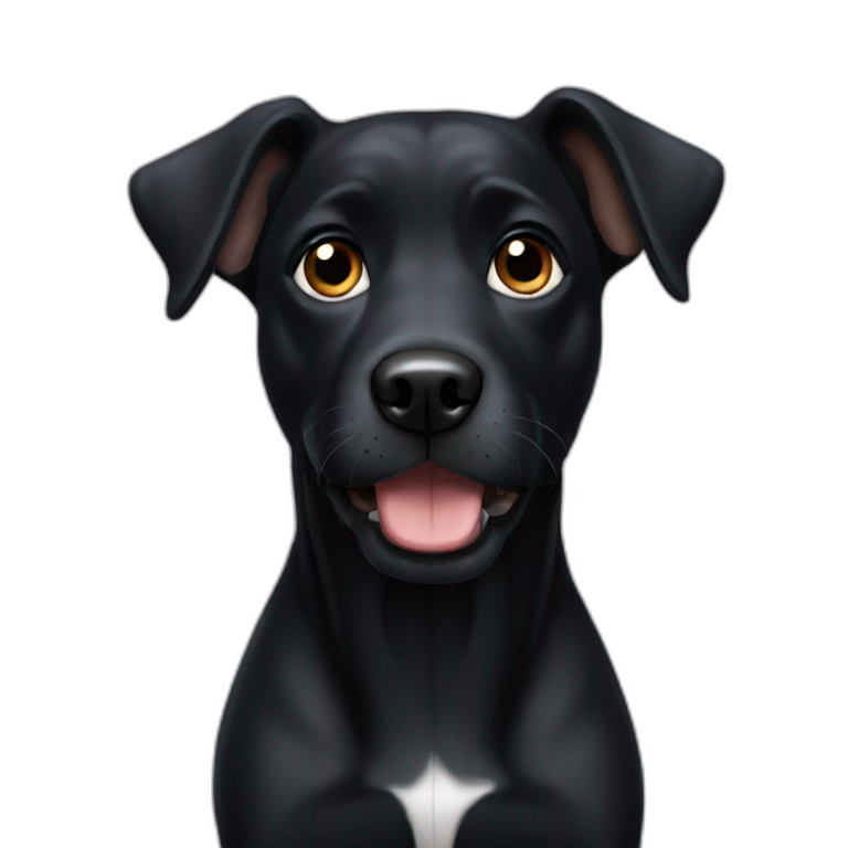 Black dog | AI Emoji Generator