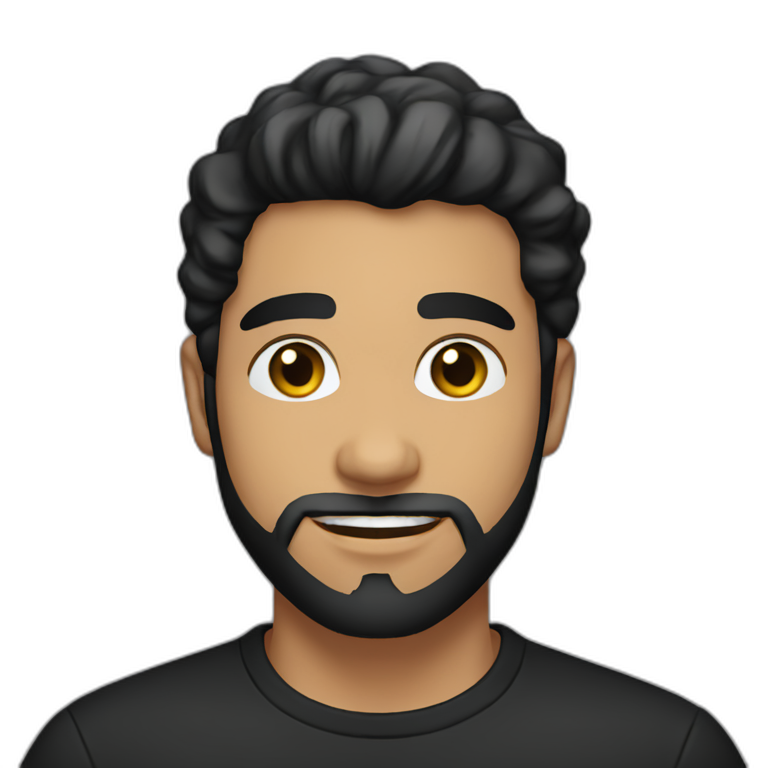 stylish 25 year old with a beard and brown skin | AI Emoji Generator