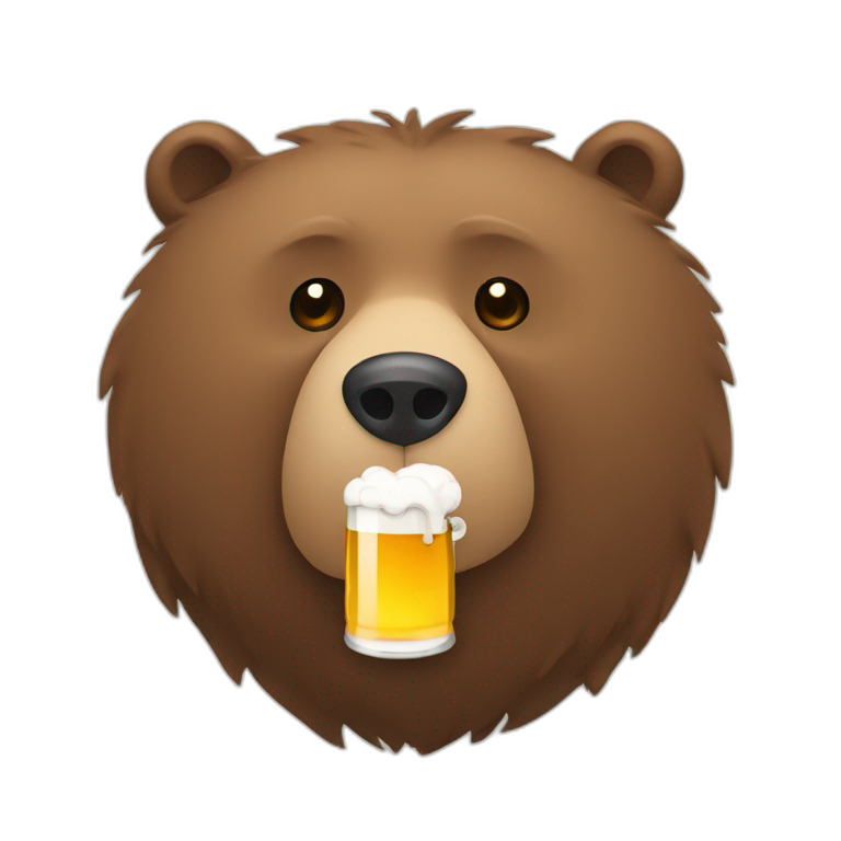 bear with a beer | AI Emoji Generator