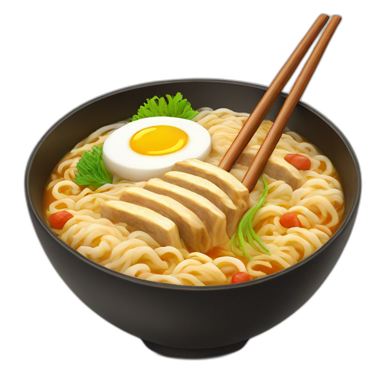 Dragon in ramen bowl | AI Emoji Generator