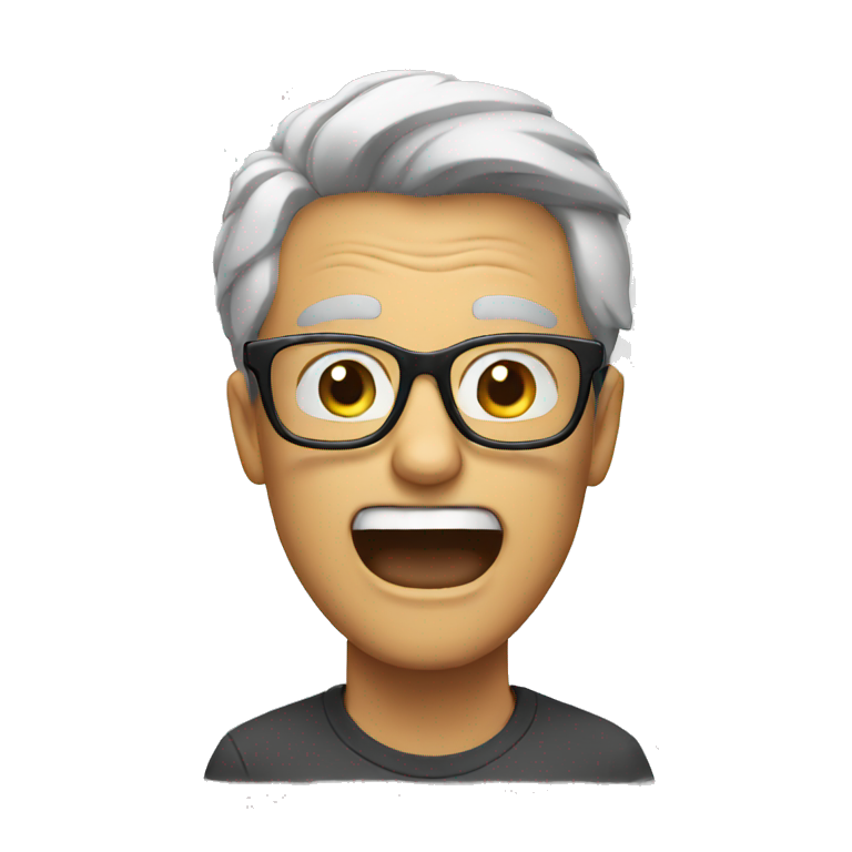 A blonde man screaming | AI Emoji Generator