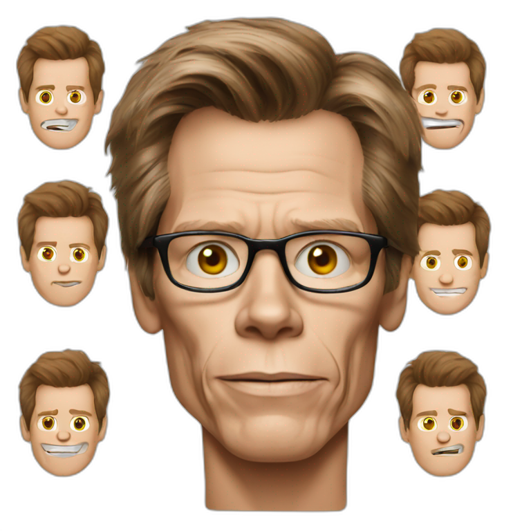 kevin-bacon cartoon wearing shirt | AI Emoji Generator