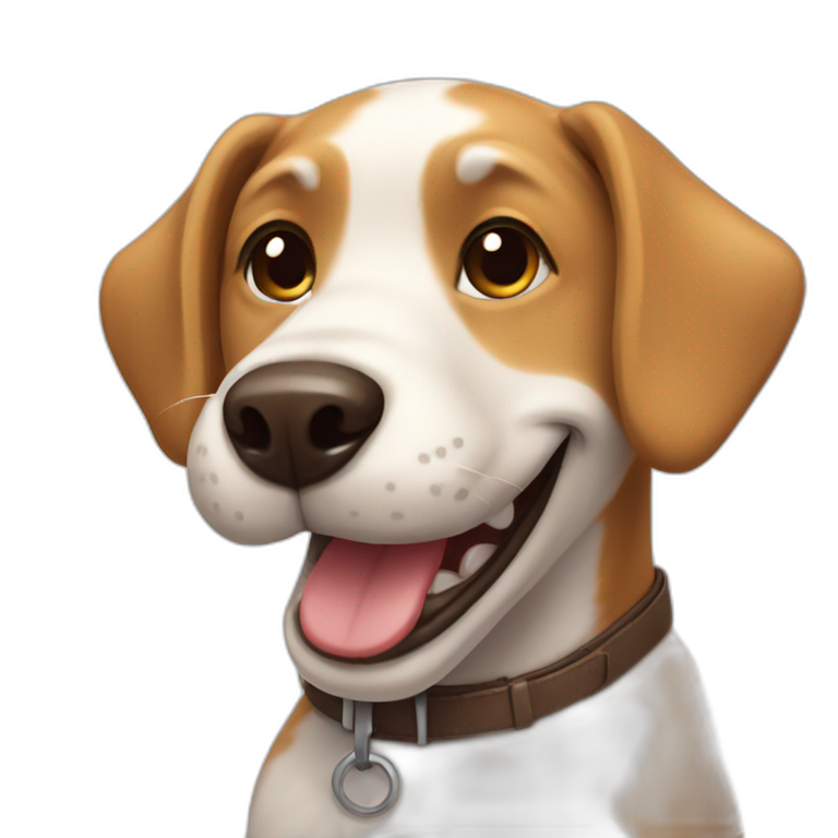 smiling boy with dog | AI Emoji Generator