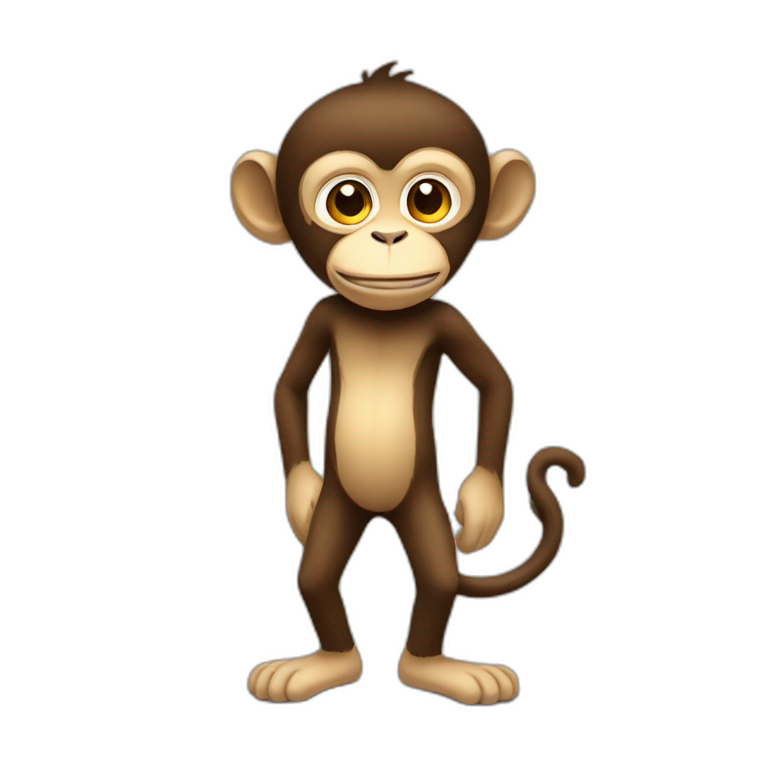 smart monkey full body | AI Emoji Generator