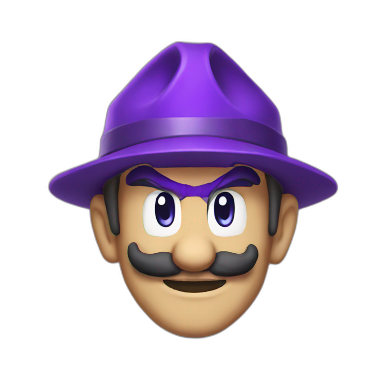 Hyperrealistic Waluigi | AI Emoji Generator