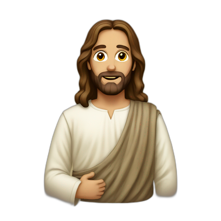 Jesus christ smiling thumbs up | AI Emoji Generator