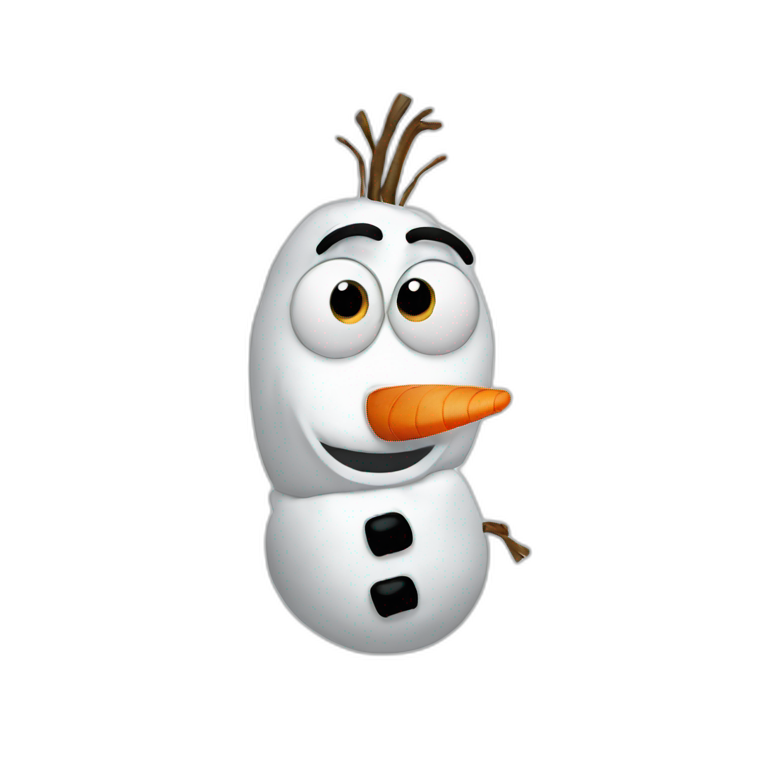 Olaf Snowman Frozen Sad Ai Emoji Generator