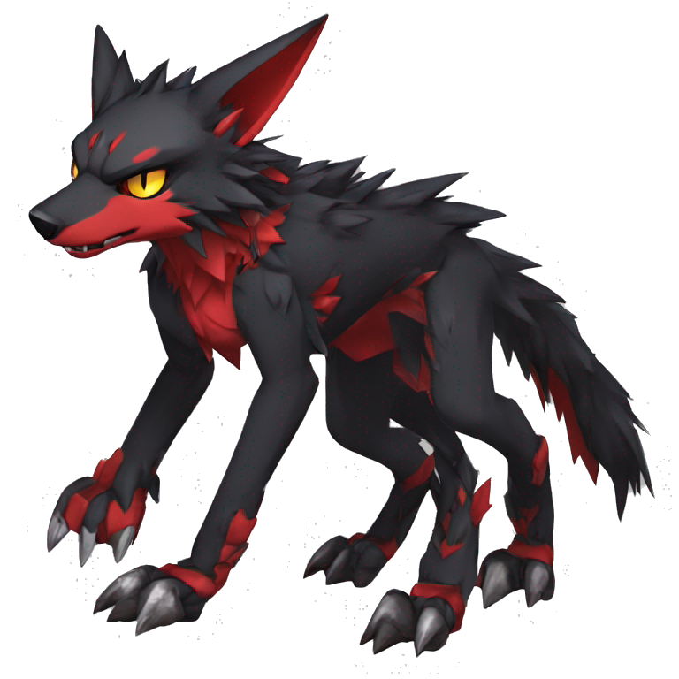 cute cool Digimon-Fakemon-garurumon-wolf full body | AI Emoji Generator