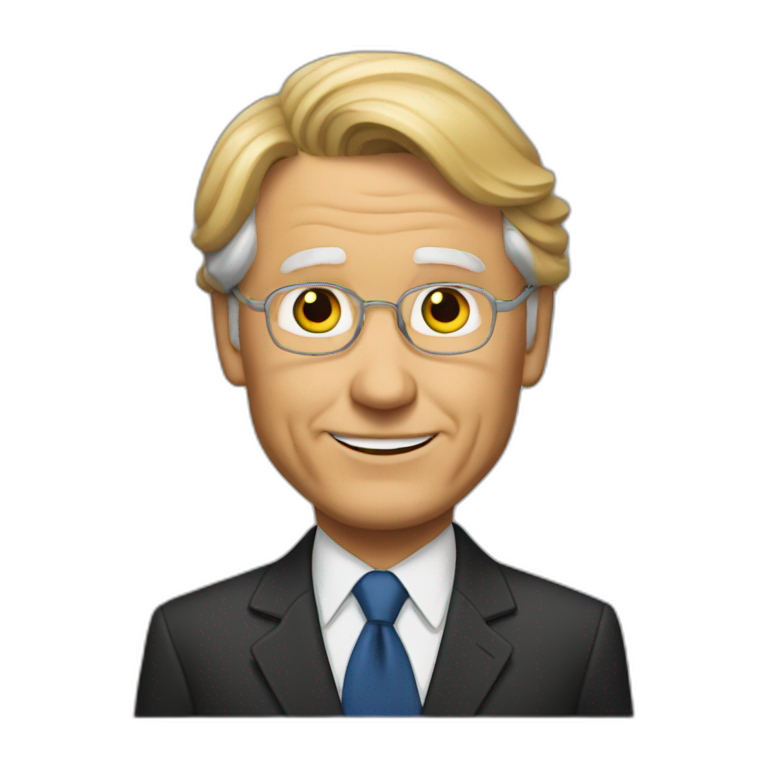 Old lady wearing brown clothes and a Mitch | AI Emoji Generator