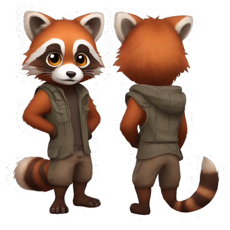 Raccoon-Lemur-hybrid full body | AI Emoji Generator