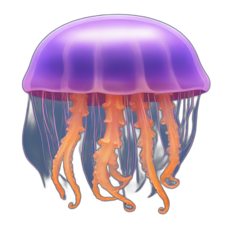 purple jellyfish dancing | AI Emoji Generator