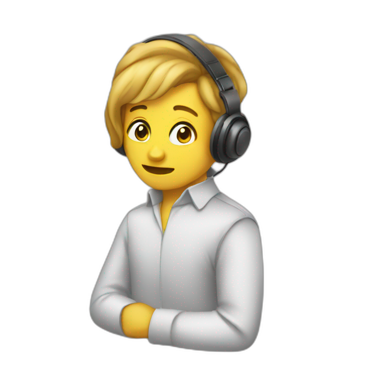 Man listen to music | AI Emoji Generator