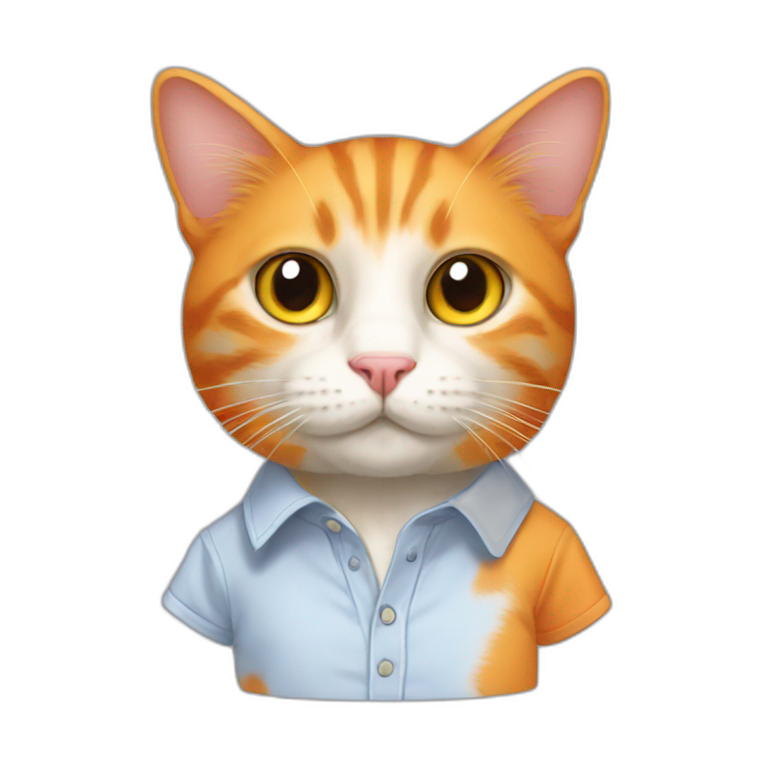 Man In Orange Shirt Posing Ai Emoji Generator